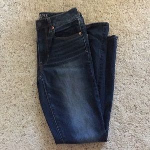 High Waisted American Eagle Skinny Jeans 6 LONG